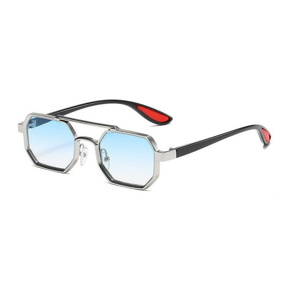 Large Frame Sunglasses Fashion Eyewear with UV400 Protection Full Frame Sun Resistant Glasses for Women and Men Metal
