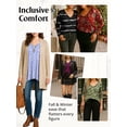 thumbnail image 5 of Anygrew Women's Long Sleeve V Neck Shirts Casual Fall Tunic Tops Blouse, 5 of 7