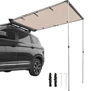BENTISM Car Awning Car Tent Retractable Waterproof SUV Rooftop Sand 7.6'x8.2'