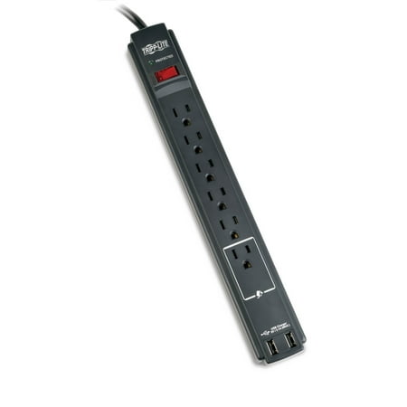 UPC: 0037332183088 | Tripp Lite Surge Protector Strip 120v Usb 6 Outlet 6 Cord 990 Joule Taa – Surge Protector – 15 A – Ac 120 V – 1875 Watt – Output Connectors: 6 – Black – Taa Compliant