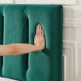 thumbnail image 5 of Taomika, Full Size Tufted Upholstered Platform Bed Frame with Adjustable Height Headboard-Dark Green, 5 of 7
