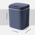 thumbnail image 4 of Inteprter Cubo de basura eléctrico portátil recargable multimodo ajustable LED alimentado por baño inodoro cubo de basura cubo de basura Suministros de limpieza para el hogar Gris Oscuro 14L Inteprter HA067622-03, 4 of 6