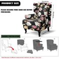 thumbnail image 7 of XYZCANDO Vintage Floral Black Wingback Armchair Cover 2-Piece, Stretch Washable High Back Sofa Protector for Living Room, Bedroom, Office Furniture, Pet Friendly, 7 of 7