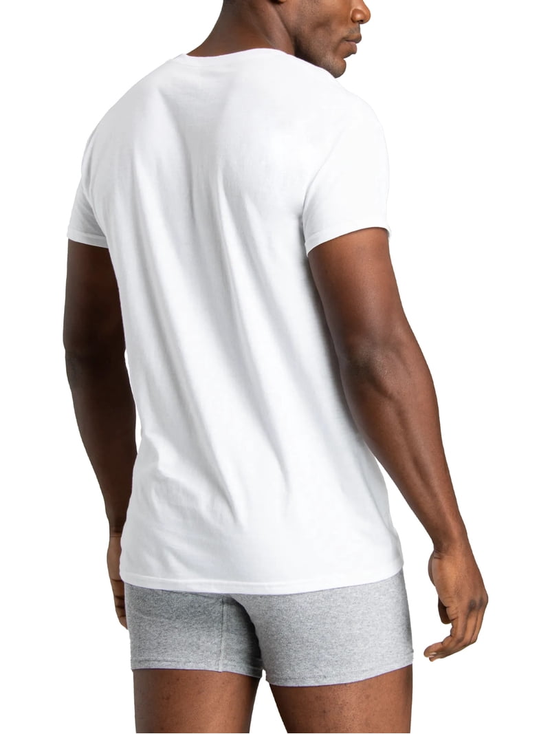 Fruit of the Loom Men's Crew Neck T-Shirt Undershirts, White