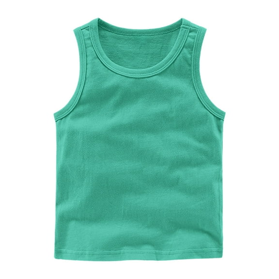 XXWXYD Kids Toddler Girls Cotton Sleeveless Tank Tops - Summer Breathable Solid Color Basic Tees Undershirts Vest for Baby Boys Girls