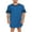 Blue, variant on Men's Cotton Nightshirt Short Sleeve Sleepwear Soft Comfy Nightgown Loose Sleep Shirt S-XXL