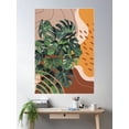 thumbnail image 2 of Mid Century Modern, Abstract Monstera Illustration Poster Wall Art, Modern Wall Decor For Living Room Bedroom, 24x36 UNFRAMED, 2 of 3