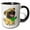 Black/White, variant on 3drose, Funny Cute Pug Puppy Dog Drinking Margarita Cartoon, 11oz Magic Transforming Mug