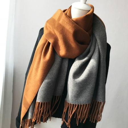 

Honeeladyy Sales Online Ladies Warm Long Shawl Colorful Scarf Casual Scarf Double Sided Lattice Large