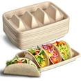 thumbnail image 1 of 24PCS Disposable Taco Holders for Party, Premium Paper Taco Plates with 3 Dividers, Fiesta Tacos Holder Tray for Taco Tuesday Bar Serving Set, Decorations Supplies, 1 of 6