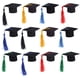 thumbnail image 1 of 12 mini birretes de graduación para decoración de botellas de vino., 1 of 7