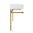 thumbnail image 6 of Sink Vanity Cabinet, Wall Mount, White Gold, Ceramic, Stainless, Modern Contemporary, Hotel Bedroom Bathroom Master Suite Guest, 6 of 8