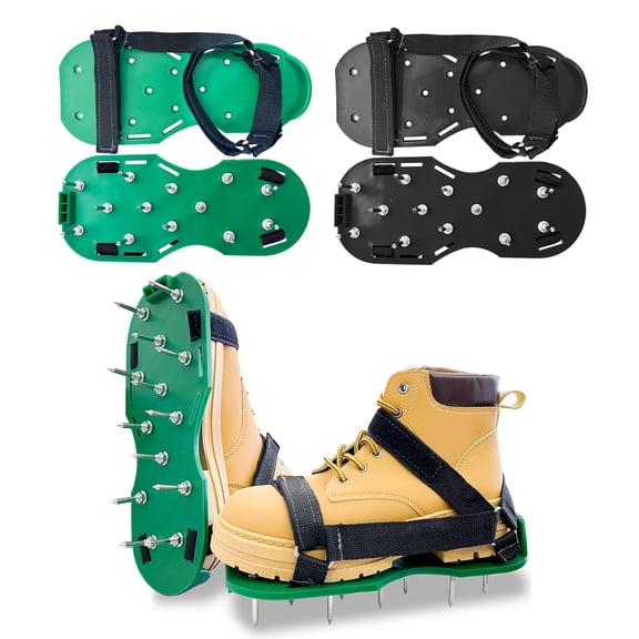 ZenCart Lawn Aerator Shoes Aerating Spike Sandals with Hook And Loop Straps Heavy Duty Spiked Aerator Shoes for Yard Patio Garden Aeration