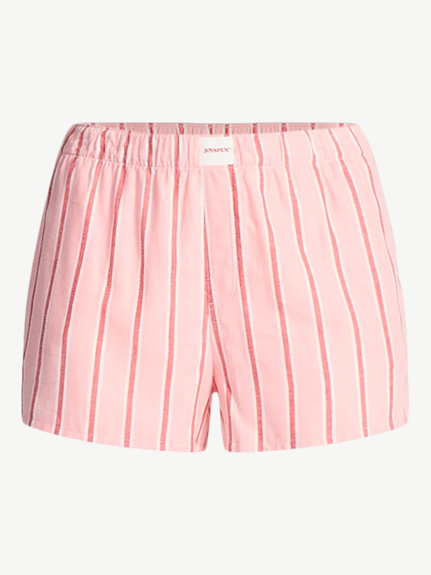 Joyspun Women's Flannel Pajama Boxer Shorts, 3'' Inseam, Sizes XS-3X