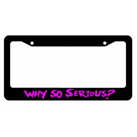 Joker Why So Serious? #2 Super Bad Evil Purple License Plate Frame