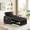 Black, variant on 3 In 1 Convertible Sofa Bed Adjustable Recliner Sofa Chair With Adjustable Backrest, Phone Holder and Charging Port