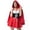 Red, variant on ibiyuan Little Red Riding Hood Girls Halloween Party Dress with Cape Role-Play Adult