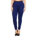 thumbnail image 2 of Women's Plus Size Banded Waist Leggings with Fleece Lining, 2 of 7