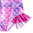 thumbnail image 3 of Girls 3-Piece Swimsuit Kids Bathing Suits Tankini Set Long Sleeve Rash Guard Swimwear for Girls 3-10Y, 3 of 5