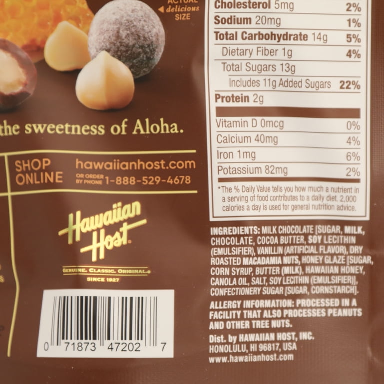 Hawaiian Host Honey Glazed Milk Choc Mac - Walmart.com