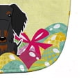 thumbnail image 3 of Easter Eggs Wire Haired Dachshund Black Tan Baby Bib, 3 of 3
