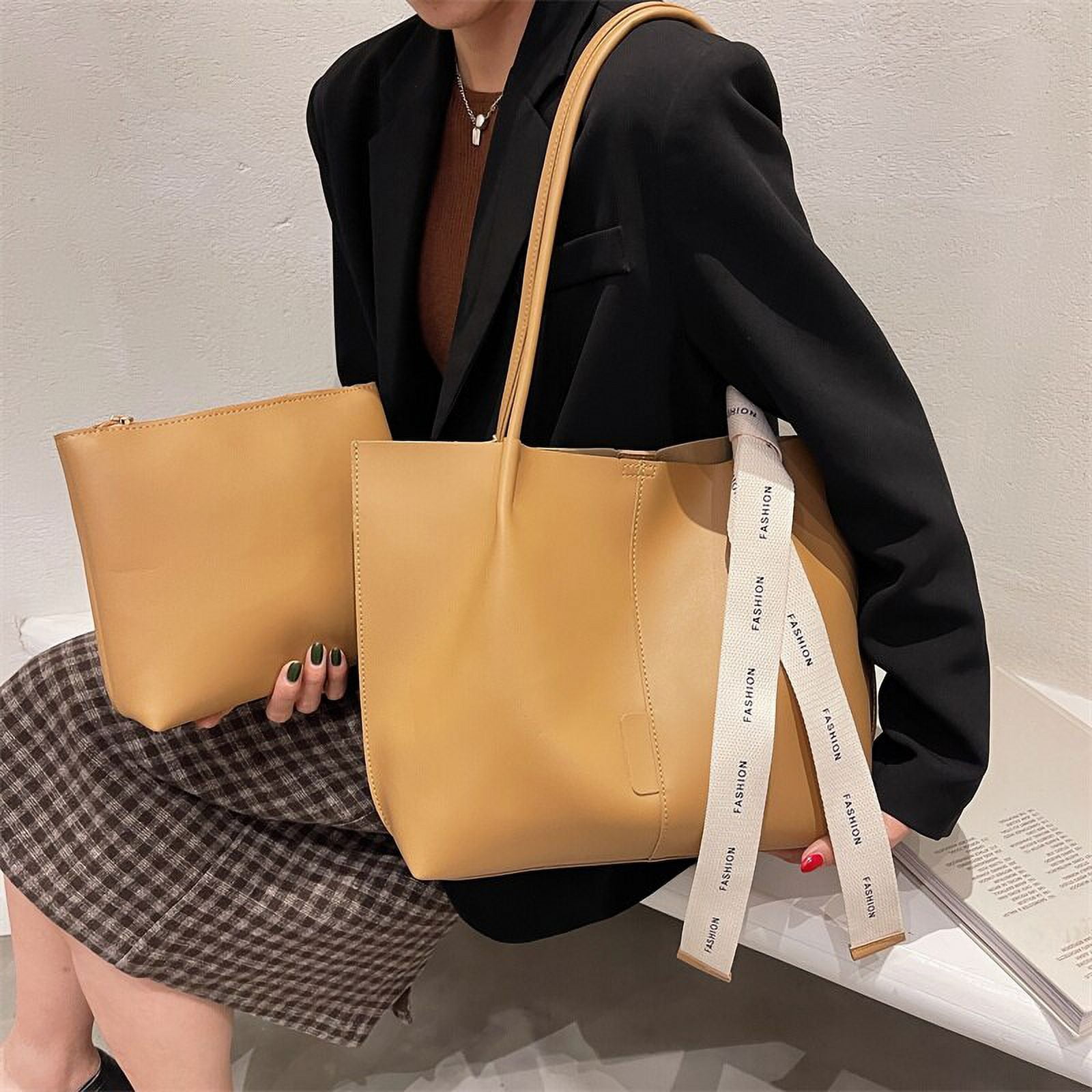 CoCopeaunt Big Leather Shoulder Bags Womens Brand Handbag Capacity Vintage  Tote Bag Travel Hand Bag Lady Solid Color Shopper Bag