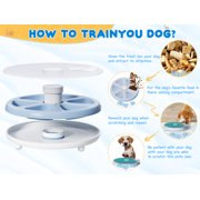 Dog Nail Scratch Pad with Treat Box-Rotatable Portable Dog Scratch Filing Pad for Nails-Pet Scratch Board for Indoor/Outdoor Training Treat Feeder Dispenser, Blue