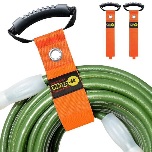 Correas De Almacenamiento Wrap-It Fáciles De Transportar – 28 (Paquete De 2) Color Naranja Brillante Con Ojal – Correas De Almacenamiento Wrap It Resistentes Y Envoltura De Cable De Extensión Para Alm