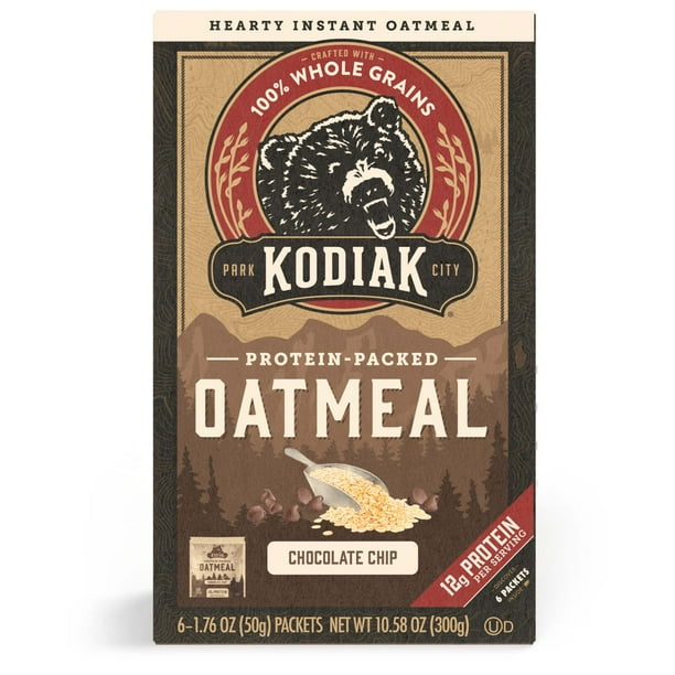 Kodiak ProteinPacked Chocolate Chip Instant Oatmeal, 1.76 oz, 6