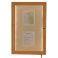 thumbnail image 5 of Aarco Products  Inc. LWL4836W Indoor/Outdoor LED Lighted Display Case with Walnut Wood-Look Finish. Posting Surface is Neutral Burlap Weave Vinyl. 48 in.Hx36 in.W. One Door., 5 of 7