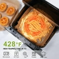 thumbnail image 6 of Air Fryer Parchment Paper Liners, 360pcs Air Fryer Liners Disposable, 8 Inch Oil Proof Square Airfryer Paper Liners for 5-8 QT, Baking, Roasting, Microwave, 6 of 9