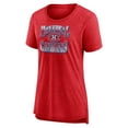thumbnail image 2 of Women's Red Montreal Canadiens Crash the Net Tri-Blend T-Shirt, 2 of 3