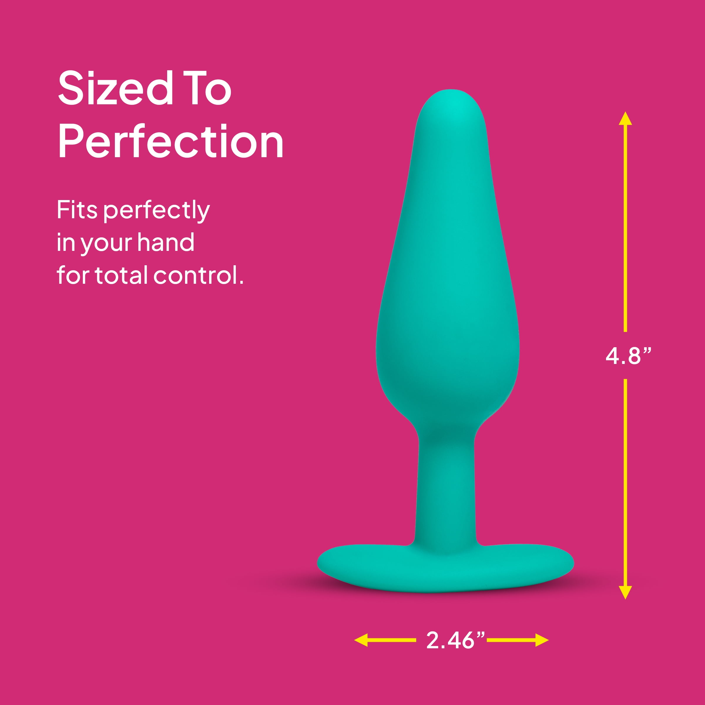 Hello Cake Buzzy Plug Vibrator for Men and Women, Waterproof & Rechargeable Backside Play Toy with 10 Modes, Teal