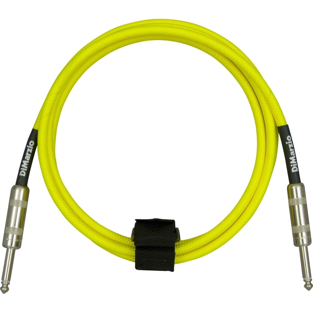 DiMarzio Neon Overbraid Instrument Cable Green 18 ft.
