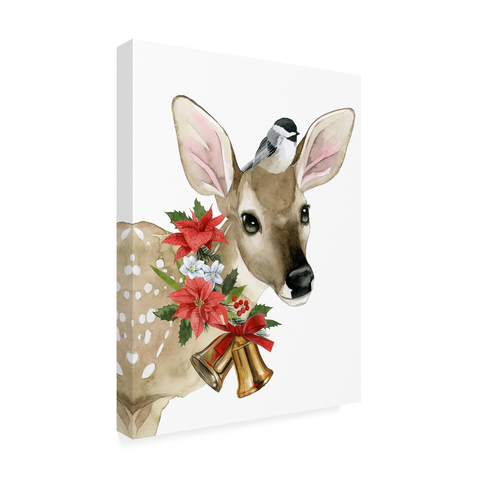 Trademark Fine Art 'Deer Christmas I' Canvas Art by Grace Popp