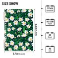 thumbnail image 3 of 2 Pcs Spiral Notebooks 60 Sheets 120 Pages A5 Journal Notepad 8.3x5.7 Inch Thick Adjustable College Ruled Paper Daisies Flowers with Green Leaves, 3 of 8