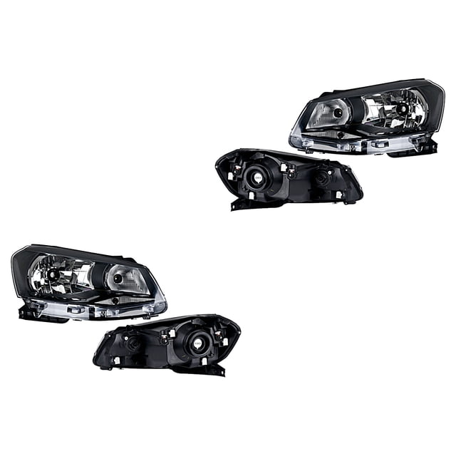 Par de Faros Gol 2013 A 2016 Volkswagen Manual P/Halog DEPO .