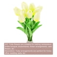 thumbnail image 5 of Uxcell 20pcs Tulips Artificial Flowers, Artificial Flowers Fake Tulip Stems Real Touch for Decoration (Light Yellow), 5 of 7