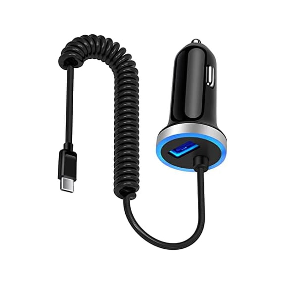 Samsung S25 Ultra Car Charger,USB Car Charger for Samsung Galaxy S25 FE S25 Edge A55 S24 Ultra A35 S24 FE A15 A54,3.4A Car Adapter Plug   3FT USB C Cable for Google Pixel 10 Pro XL 9 Pro Fold 8 Pro 7