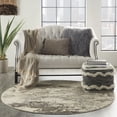 thumbnail image 3 of Nourison Celestial Abstract Ivory/Grey 5'3" x round Area Rug, (5 Round), 3 of 9