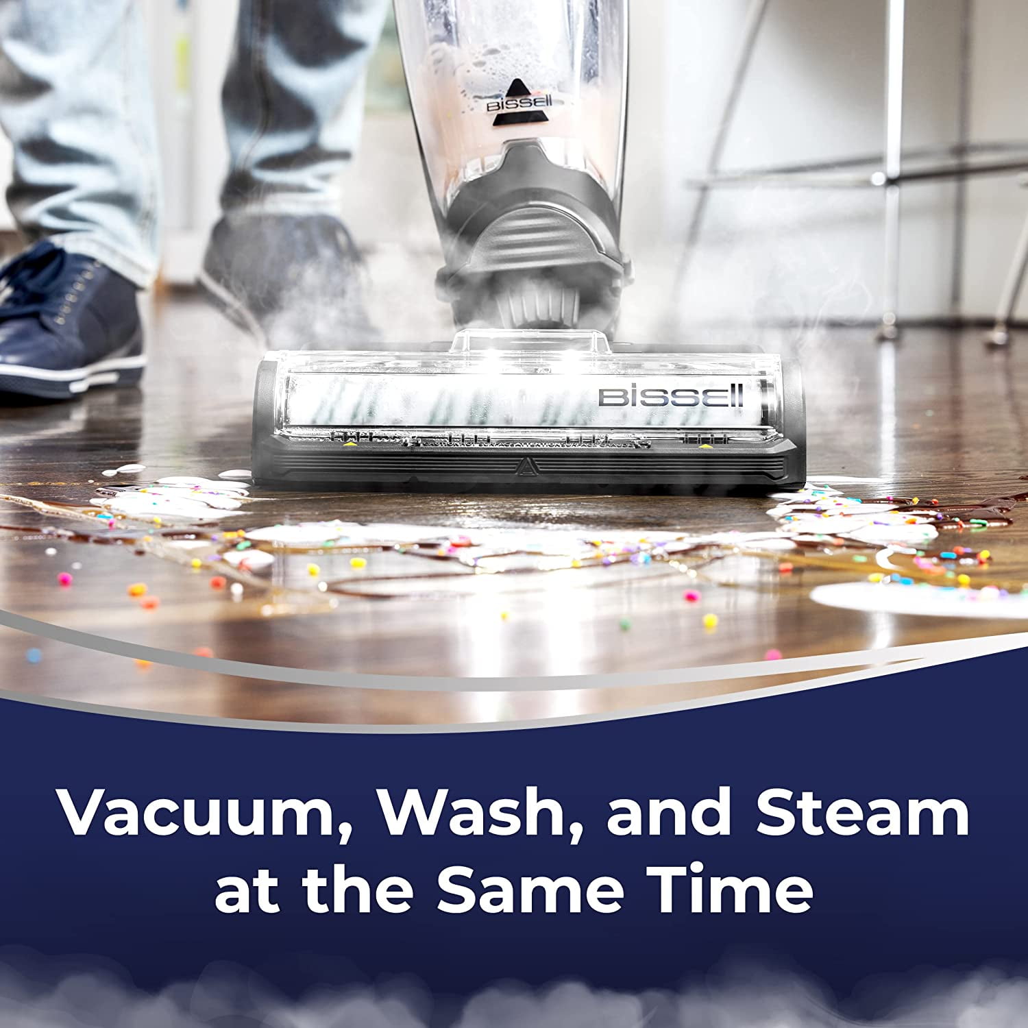 BISSELL CrossWave HydroSteam Wet Dry Vac, 35151 (Black)