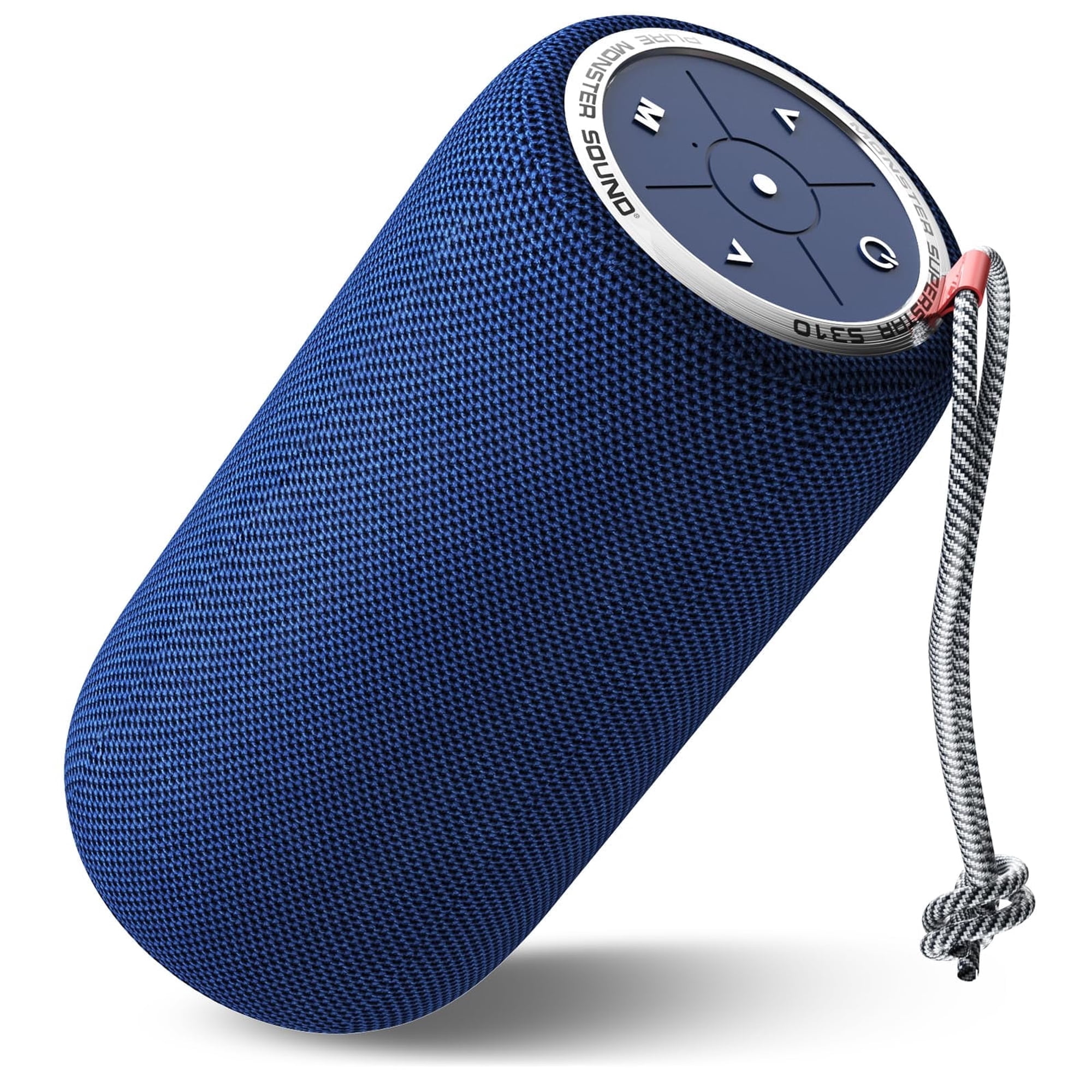 Monster S310 Bluetooth Speaker, Portable Bluetooth Speaker, 30W True Wireless Stereo Pairing Deliver Dynamic Sound, IPX6 Waterproof, Bluetooth 5.2 Built-in Mic, 24H, for Family Outdoor Blue