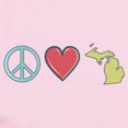 thumbnail image 2 of CafePress - Peace Love Michigan Body Suit - Baby Light Bodysuit, Size Newborn - 24 Months, 2 of 4