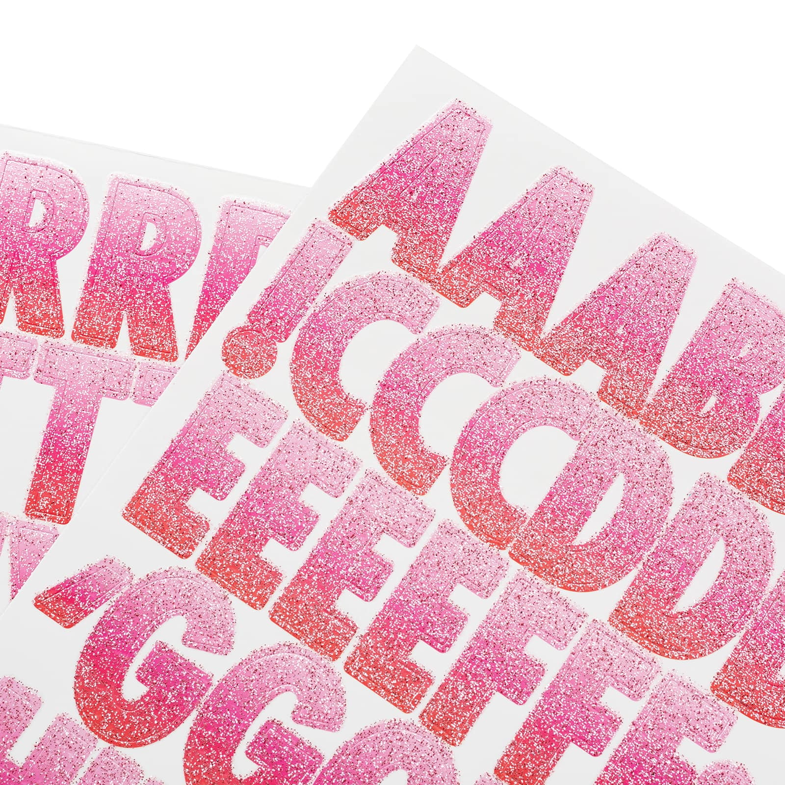 Recollections Glitter Pink Ombre Alphabet Stickers, 12 Packs: 112 ct. (1,344 total)