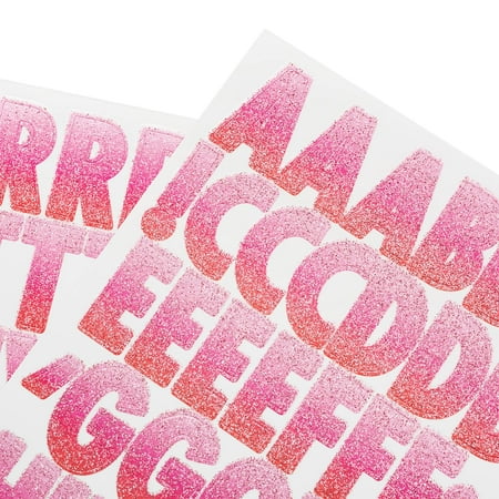 UPC: 0195158492002 | Glitter Pink Ombre Alphabet Stickers by Recollections™