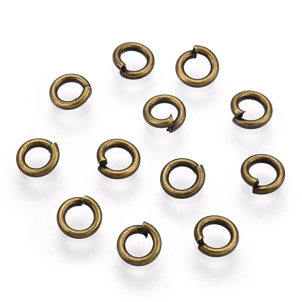 Brass Jump Rings Open Jump Rings Antique Bronze 20 Gauge 4x0.8mm Inner Diameter: 2.4mm about 11000pcs/500g