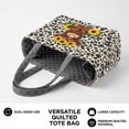 thumbnail image 5 of FOR U DESIGNS Sunflower Highland Cattle Print Tote Bag for Women, Quilted Two Tone Top Handbag with Pockets Double Sided Usable Shoulder Bag, Large Capacity Tote Handbag for Travel, 5 of 6