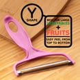 thumbnail image 5 of Y Shape Jumbo Wide Angled Straight Blade Peeler - Green - 1 Peeler, 5 of 5