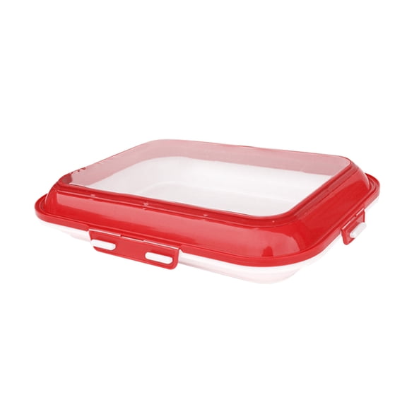 PONPRNGY 1Pc Food Preservation Trays, Food Storage Container with Lid, Vacuum Food Storage Trays, Stackable Food Fresh Storage Tray, Reusable Food Preserving Tray for Picnic Travel