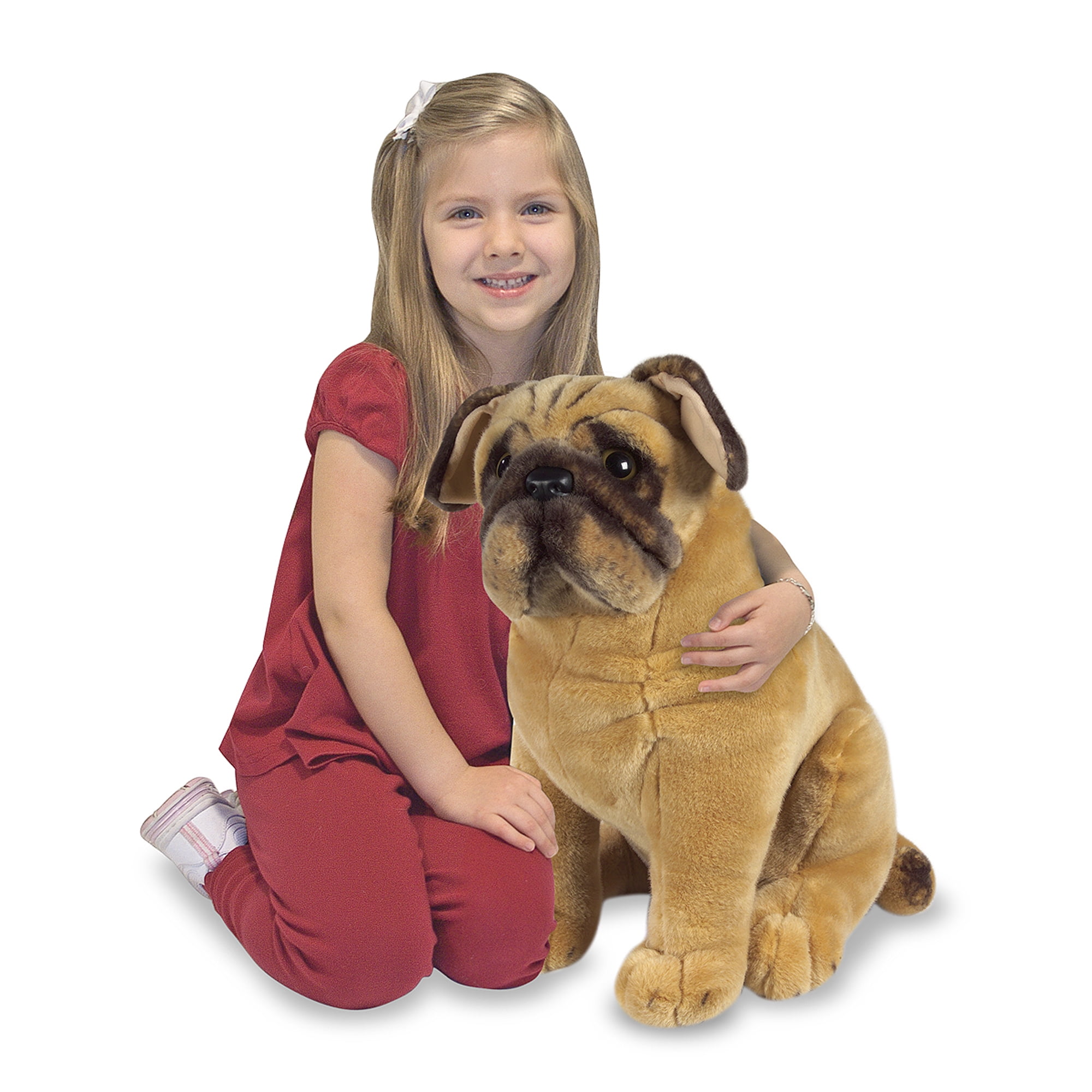 Lifelike Stuffed Animal Melissa & Doug Pug Dog